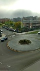 A roundabout, and the main entrance to the JCC campus.